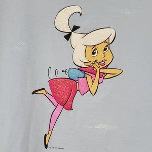 VINTAGE JUDY JETSON tee shirt top Glitter Transfer blue Juniors LARGE L Y2K 90s